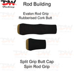 Load image into Gallery viewer, EVA foam spin grip with rubberised cork butt plate- EVA butt cap picture of 2 rod butts