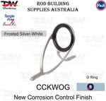 Load image into Gallery viewer, Fuji Rod Guide | KW Frosted Silver White Range Double Foot Guides