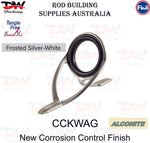 Load image into Gallery viewer, Fuji Rod Guide | KW Frosted Silver White Range Double Foot Guides