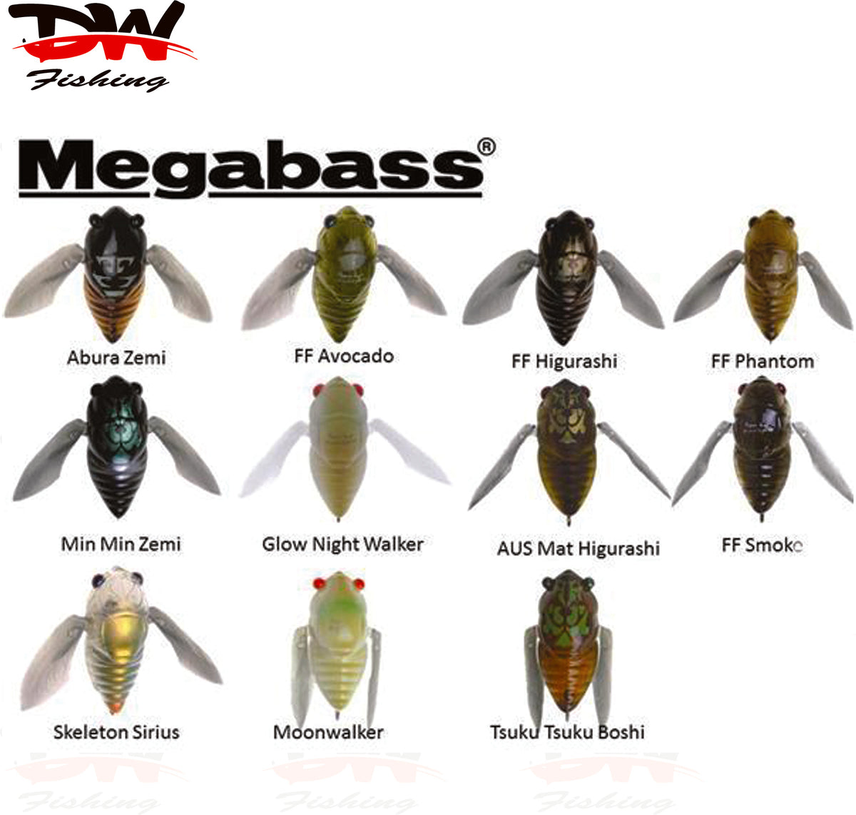 Megabass Siglett Cicada Lure | Fishing Tackle | Dave's Tackle Bag