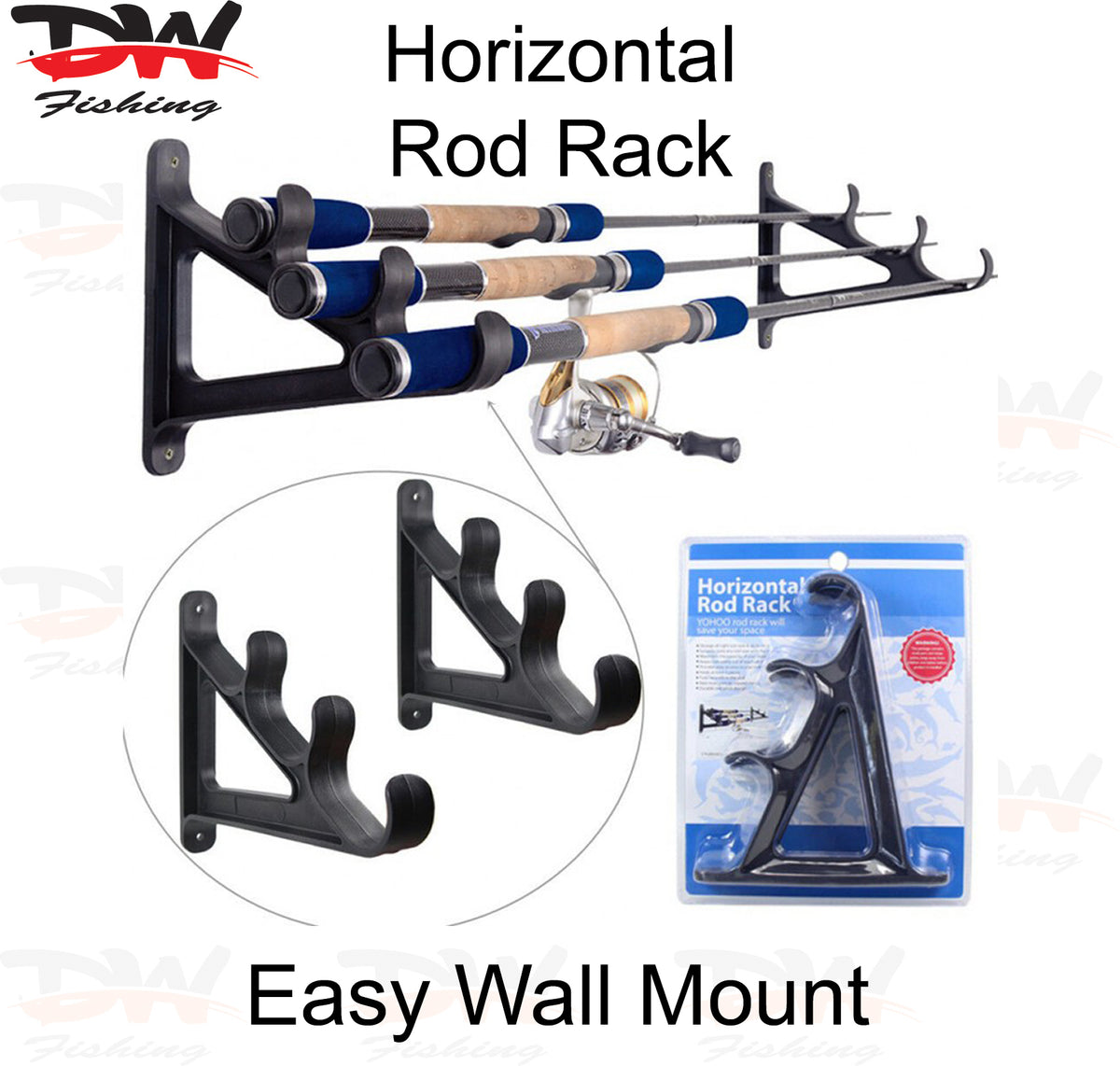 Horizontal Wall Mount Rod holder | Fishing Tackle | Dave's Tackle Bag