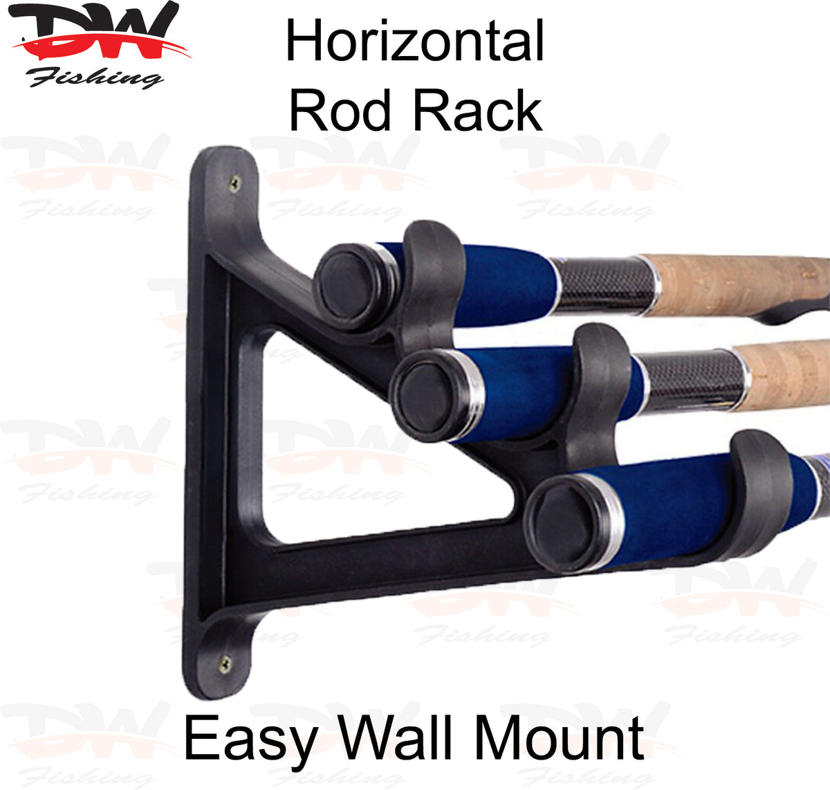 Horizontal Wall Mount Rod holder, Fishing Tackle