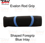 Load image into Gallery viewer, EVA Evalon Foregrip, Black and Colour Inlay Shaped Rod Grip - Length 4"