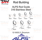 Load image into Gallery viewer, ALPS Rod Guide Premium VX 316 Stainless S Polished Frame Zirconium Insert Ring

