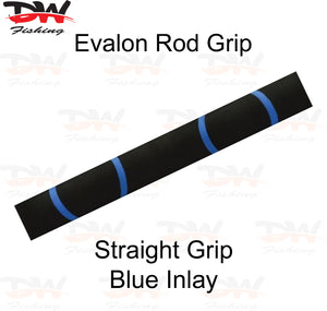 EVA Evalon 10" Straight rod grip with Blue colour inlay design