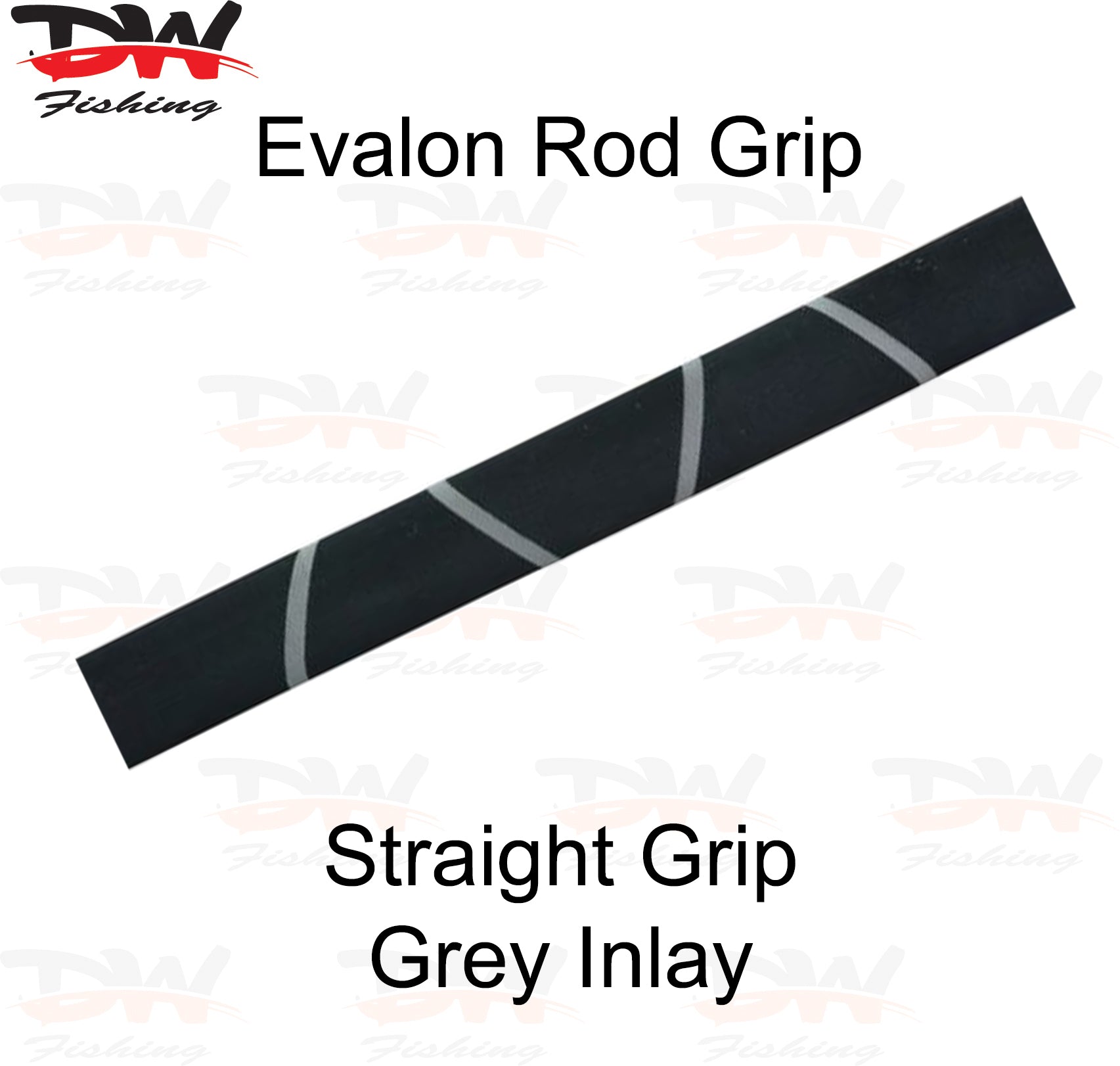 EVA Evalon 10" Straight rod grip with Grey colour inlay design