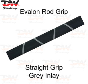 EVA Evalon 10" Straight rod grip with Grey colour inlay design