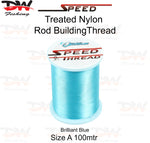 Load image into Gallery viewer, Speed treated nylon rod building thread size A 100 mtr spool colour Brilliant Blue
