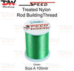 Load image into Gallery viewer, Speed treated nylon rod building thread size A 100 mtr spool colour Green
