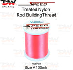 Load image into Gallery viewer, Speed treated nylon rod building thread size A 100 mtr spool colour Hot Pink
