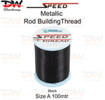 Load image into Gallery viewer, Speed metallic rod building thread size A 100 mtr spool colour Black
