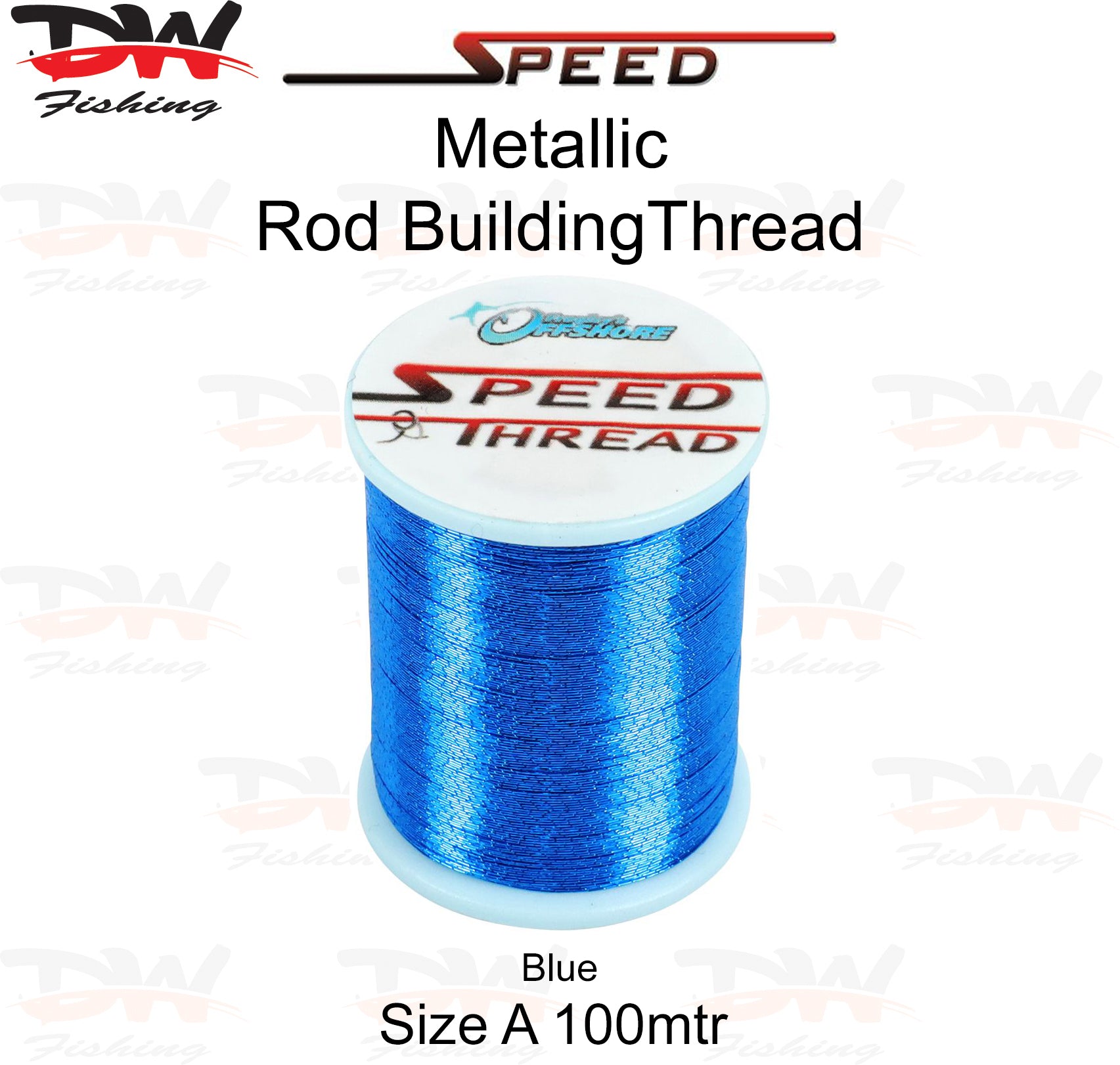 Speed metallic rod building thread size A 100 mtr spool colour Blue