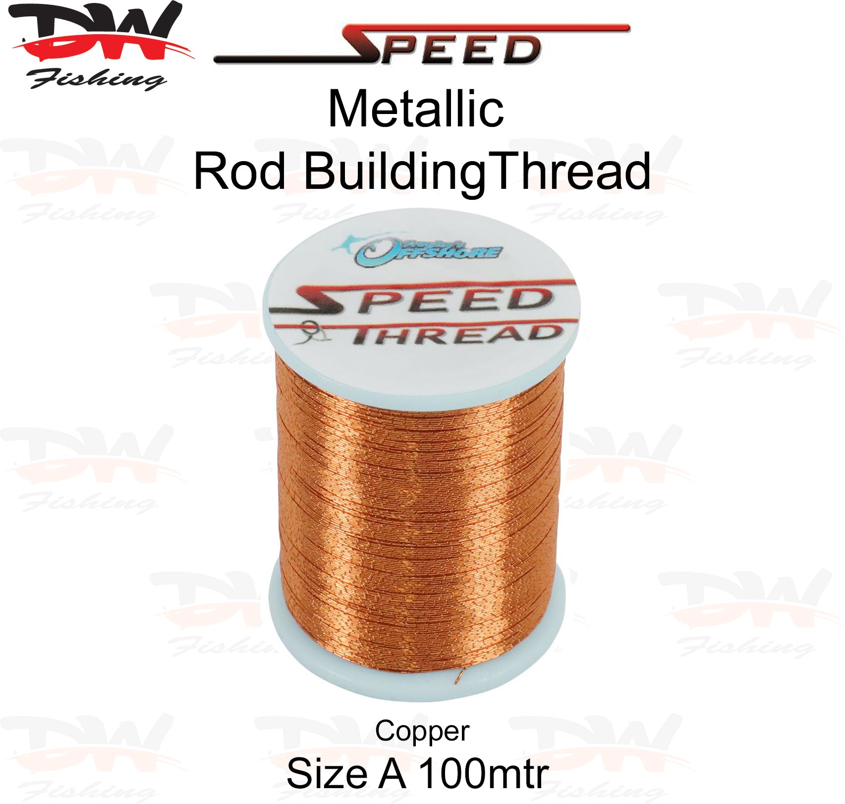 Speed metallic rod building thread size A 100 mtr spool colour Copper