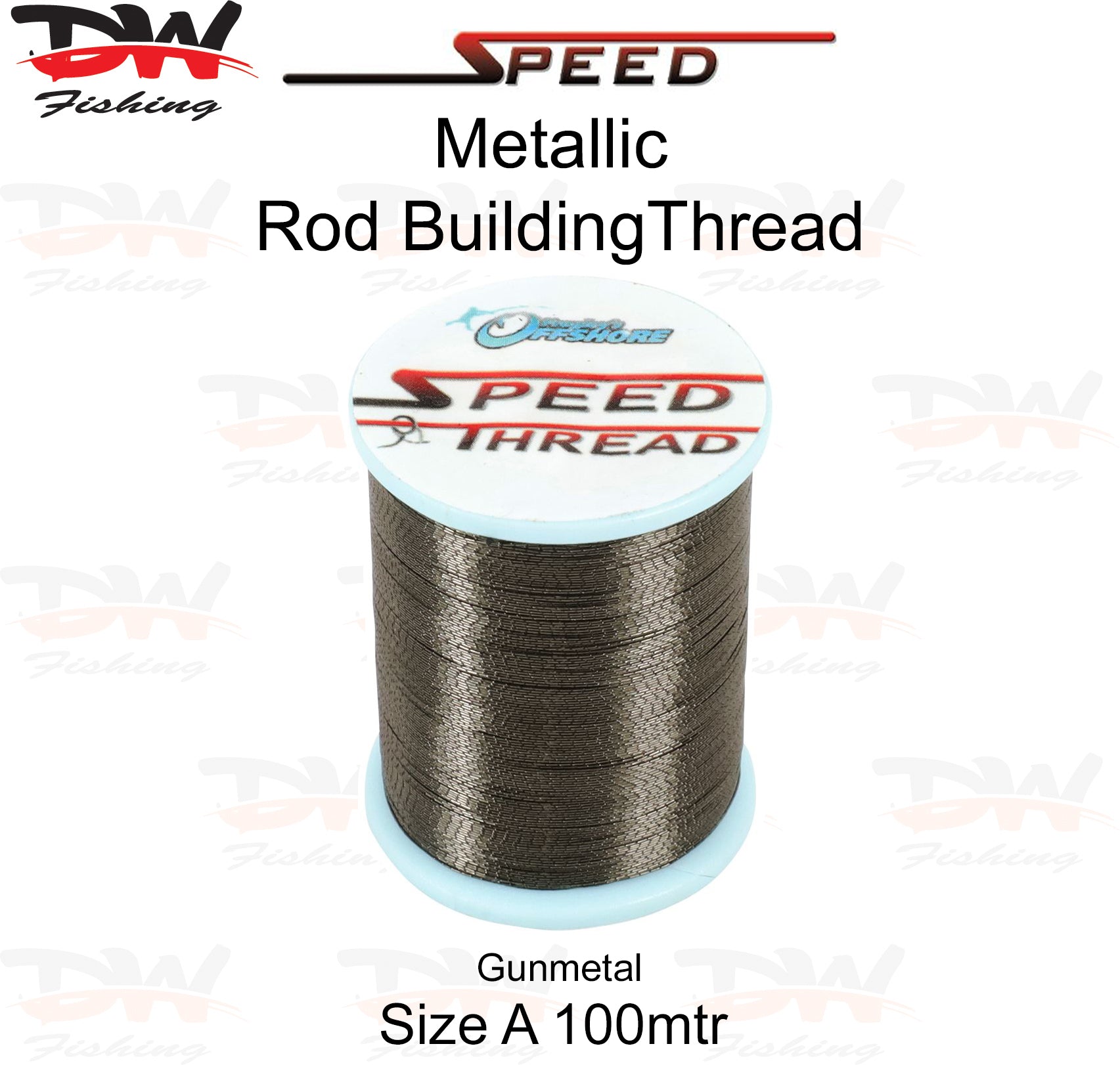 Speed metallic rod building thread size A 100 mtr spool colour Gunmetal