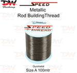 Load image into Gallery viewer, Speed metallic rod building thread size A 100 mtr spool colour Gunmetal
