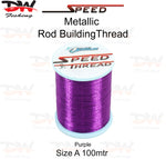 Load image into Gallery viewer, Speed metallic rod building thread size A 100 mtr spool colour Purple
