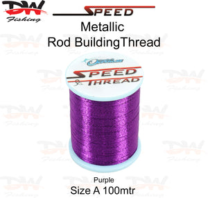 Speed metallic rod building thread size A 100 mtr spool colour Purple