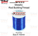 Load image into Gallery viewer, Speed metallic rod building thread size A 100 mtr spool colour Royal Blue
