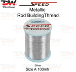 Load image into Gallery viewer, Speed metallic rod building thread size A 100 mtr spool colour Silver
