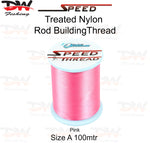 Load image into Gallery viewer, Speed treated nylon rod building thread size A 100 mtr spool colour Pink
