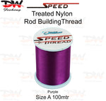 Load image into Gallery viewer, Speed treated nylon rod building thread size A 100 mtr spool colour Purple
