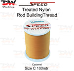 Load image into Gallery viewer, Speed treated nylon rod building thread size C 100 mtr spool colour Caramel
