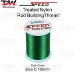 Load image into Gallery viewer, Speed treated nylon rod building thread size C 100 mtr spool colour Dark Green
