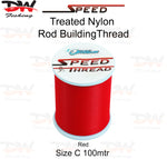 Load image into Gallery viewer, Speed treated nylon rod building thread size C 100 mtr spool colour Red
