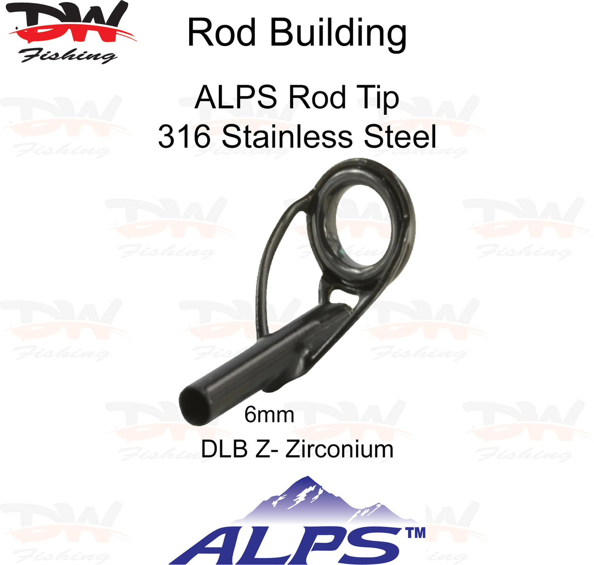 ALPS Rod Tip 316SS DL Black Frame | Rod Building | Dave's Tackle Bag