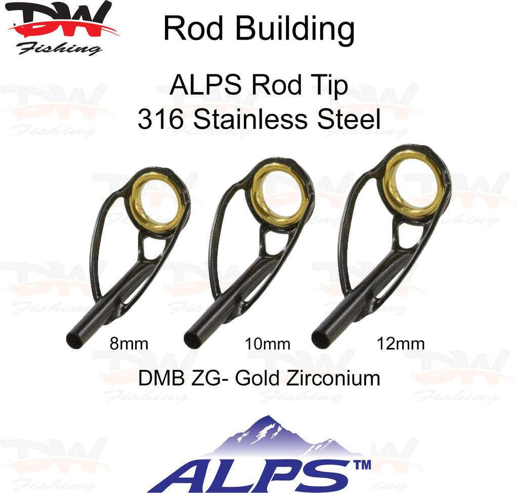ALPS rod tip DMB-ZG Black frame with gold zirconium ring tip group