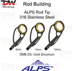 Load image into Gallery viewer, ALPS rod tip DMB-ZG Black frame with gold zirconium ring tip group
