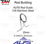 Load image into Gallery viewer, ALPS Rod Guide Premium VX 316 Stainless S Polished Frame Zirconium Insert Ring

