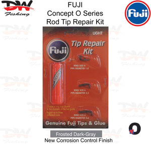 Fuji Rod Tip repair kit size Light with 3 BCFOT frosted Dark gray BC Tips with hot melt glue