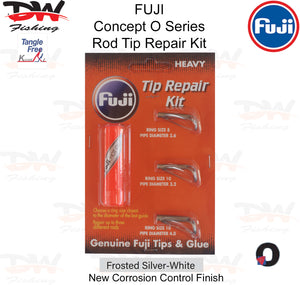 Fuji Rod Tip repair kit size Heavy with 3 CCMGOT frosted Silver white BC Tips with hot melt glue