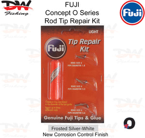 Fuji Rod Tip repair kit size Light with 3 CCFOT frosted Silver white BC Tips with hot melt glue