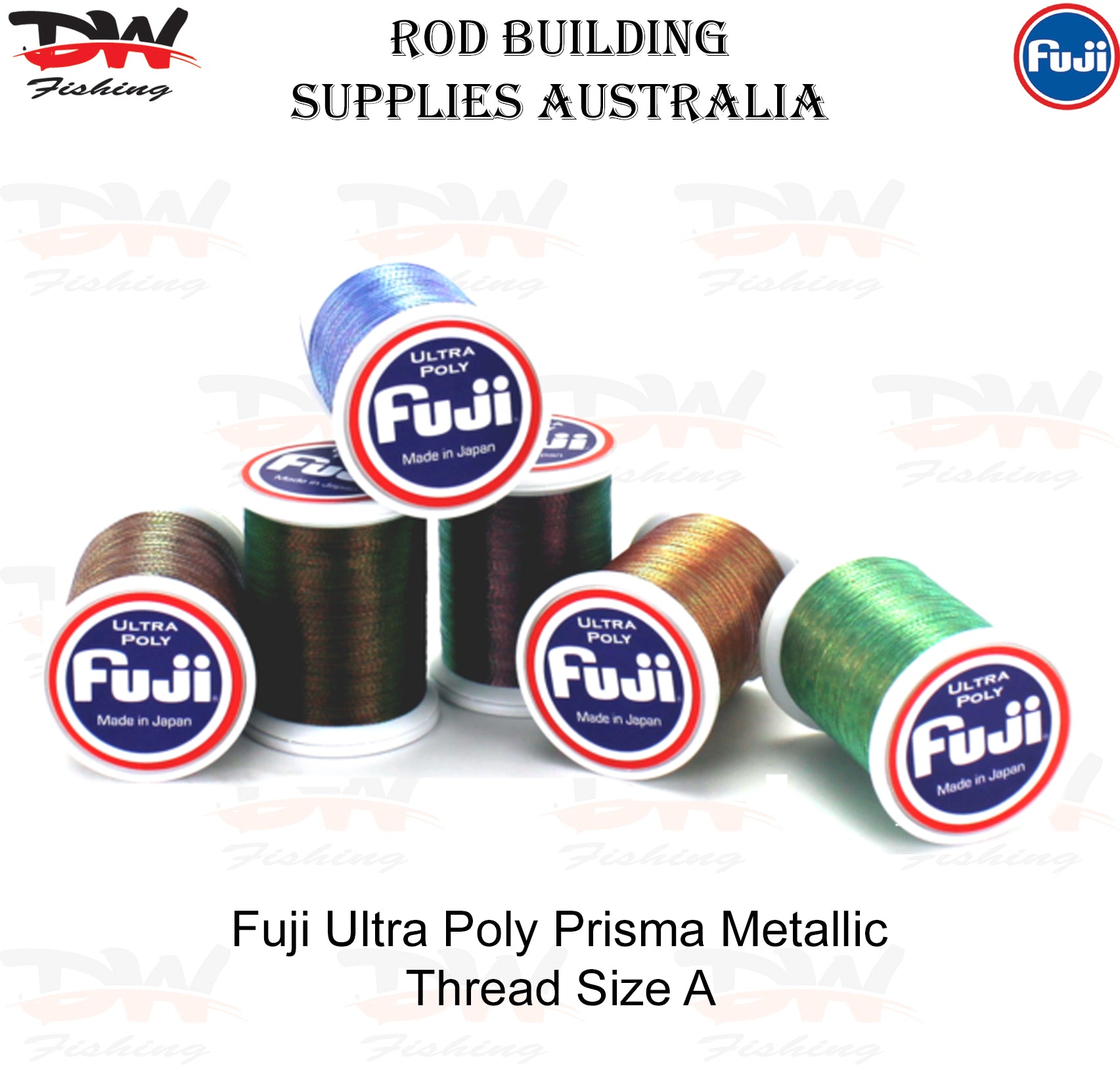 Fuji Rod Binding Thread-Fuji Metallic Prisma Thread- 100 mtr Size A Metallic