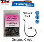Load image into Gallery viewer, Youvella circle hook size 2/0 with hook details and offset
