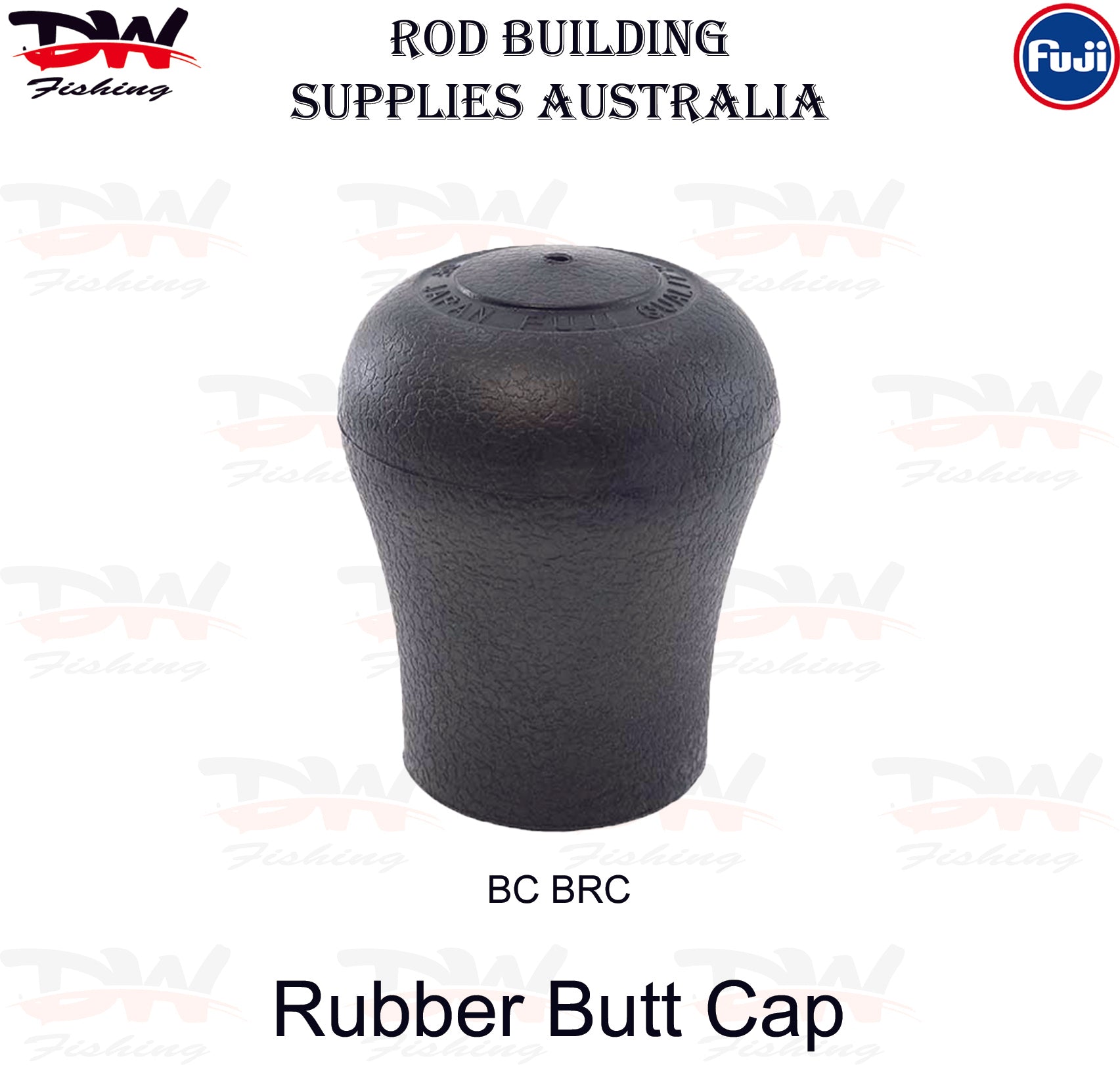 Fuji Butt cap BC BRC rubber fishing rod butt cap with Rod Building Supplies Australia Title