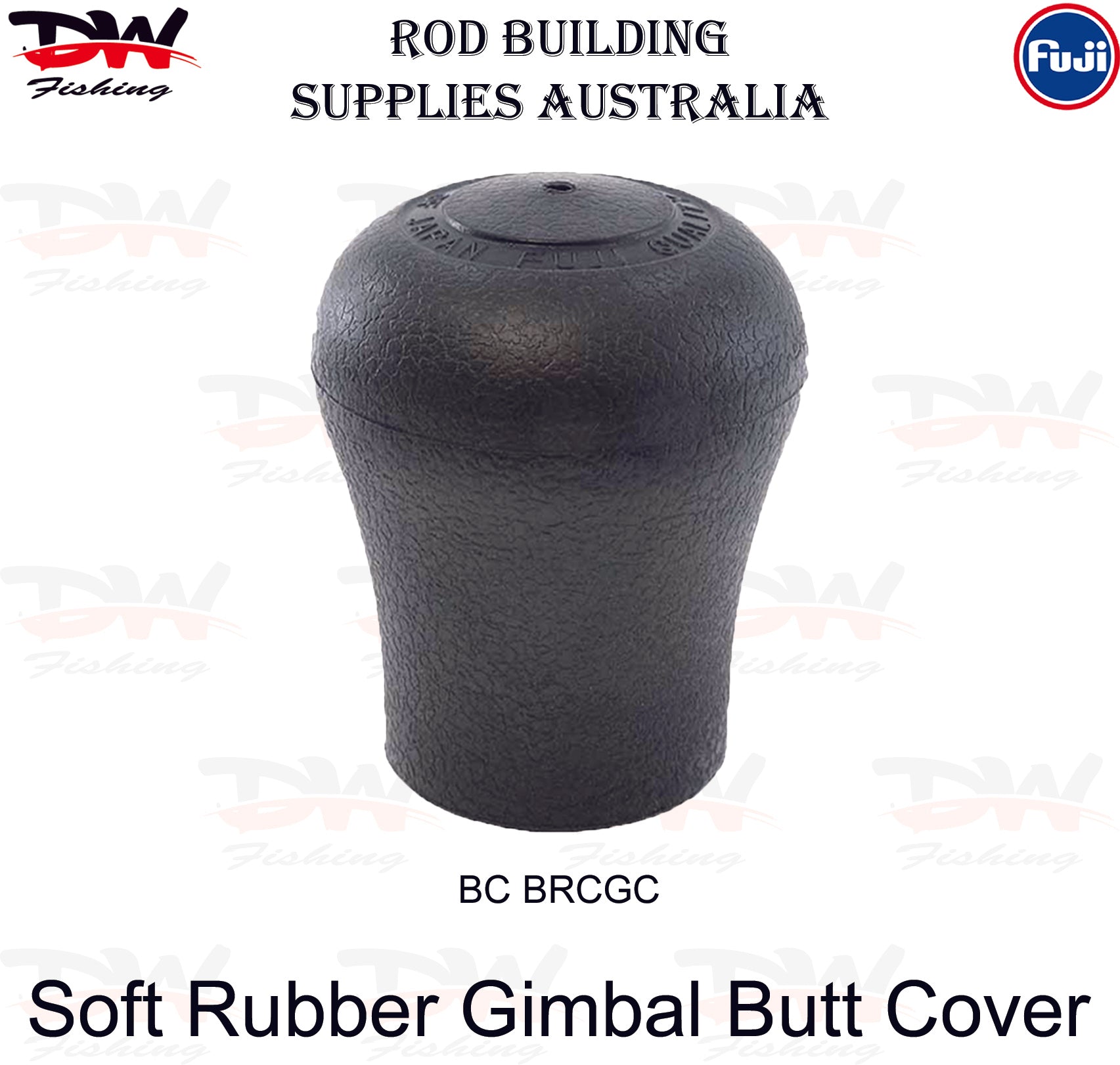 Fuji Butt cap BRCGC rubber fishing rod gimbal butt cap cover with Rod Building Supplies Australia Title