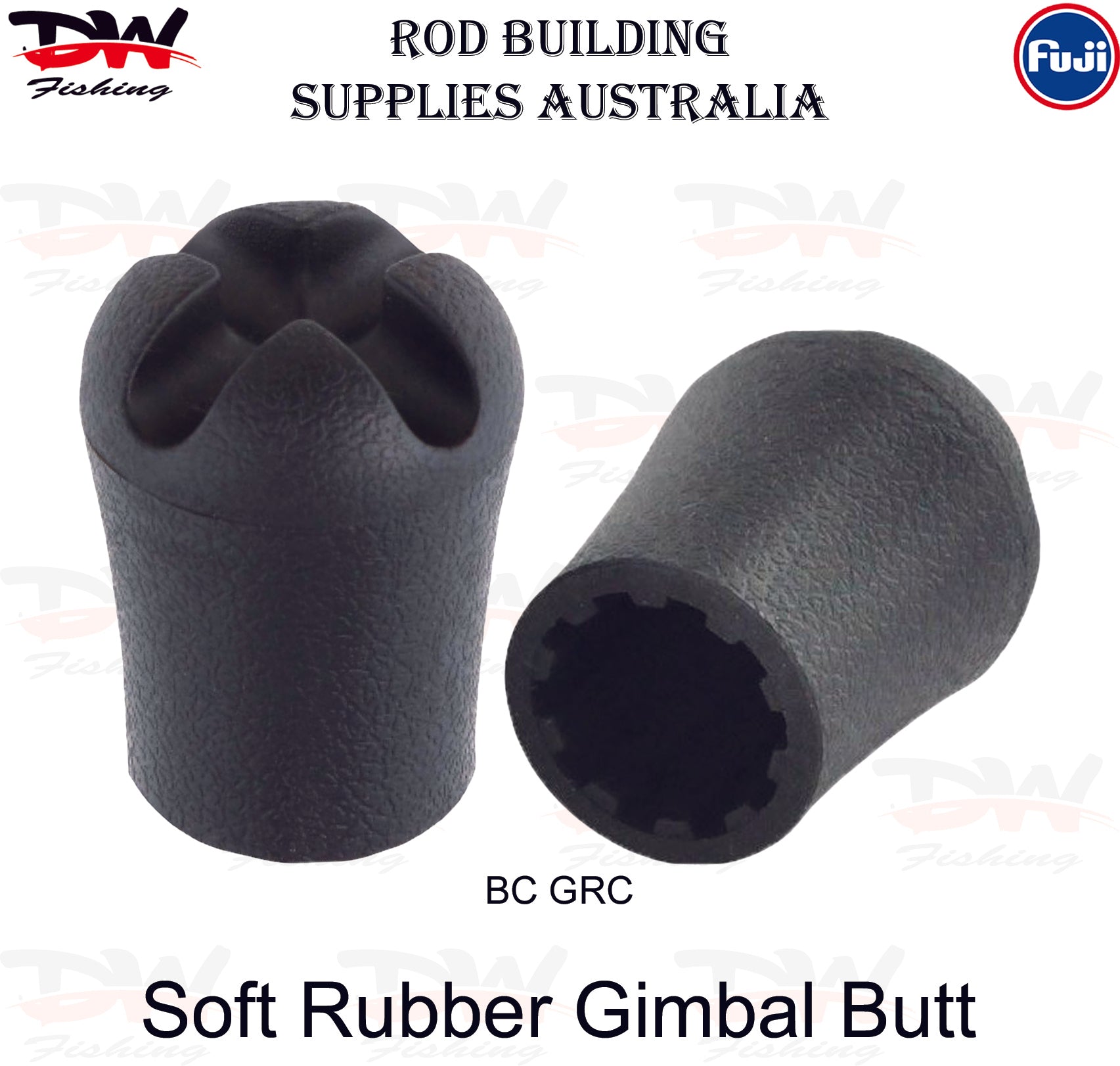 Fuji Gimbal Butt Cap BCGRC Soft Rubber fishing Rod Butt cap cover by rod building supplies Australia