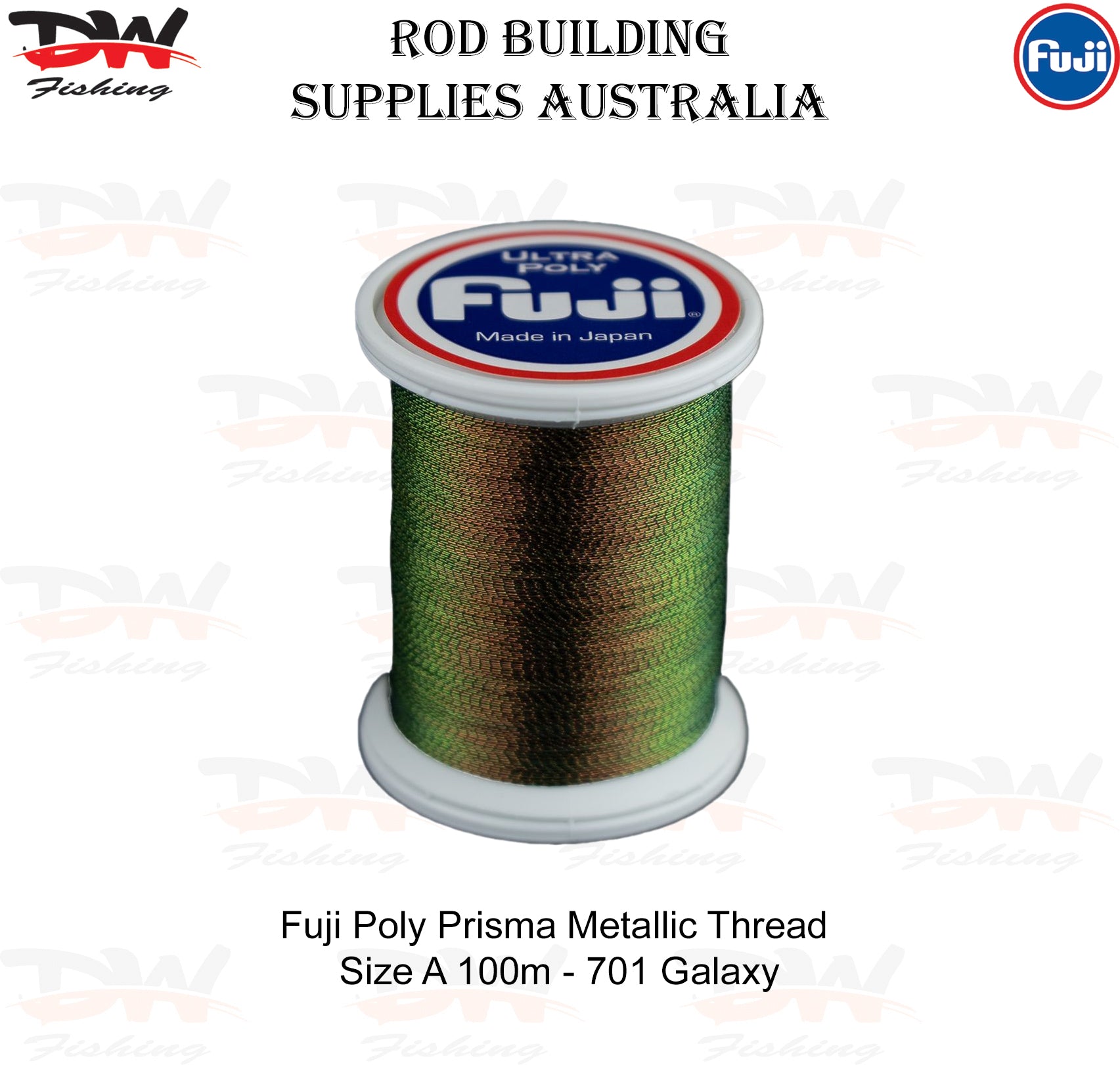 Fuji Rod Binding Thread-Fuji Metallic Prisma Thread- 100 mtr Size A Metallic