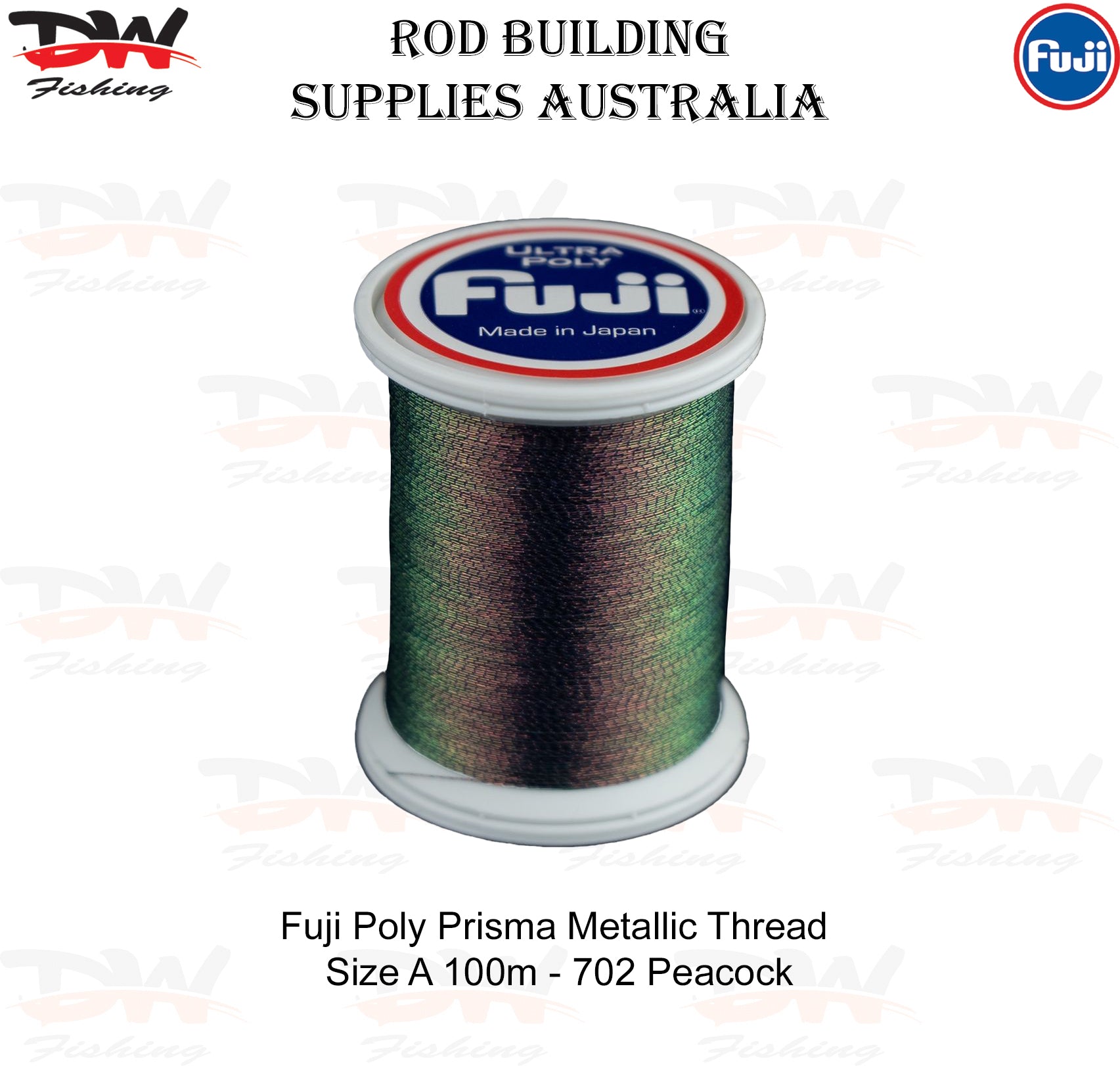 Fuji Rod Binding Thread-Fuji Metallic Prisma Thread- 100 mtr Size A Metallic