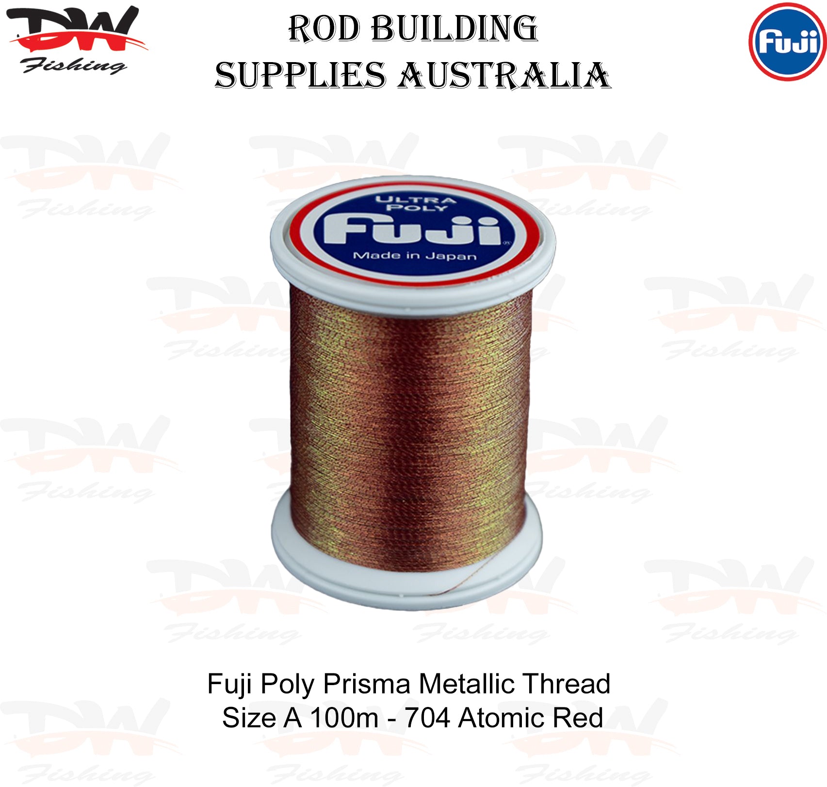 Fuji Rod Binding Thread-Fuji Metallic Prisma Thread- 100 mtr Size A Metallic