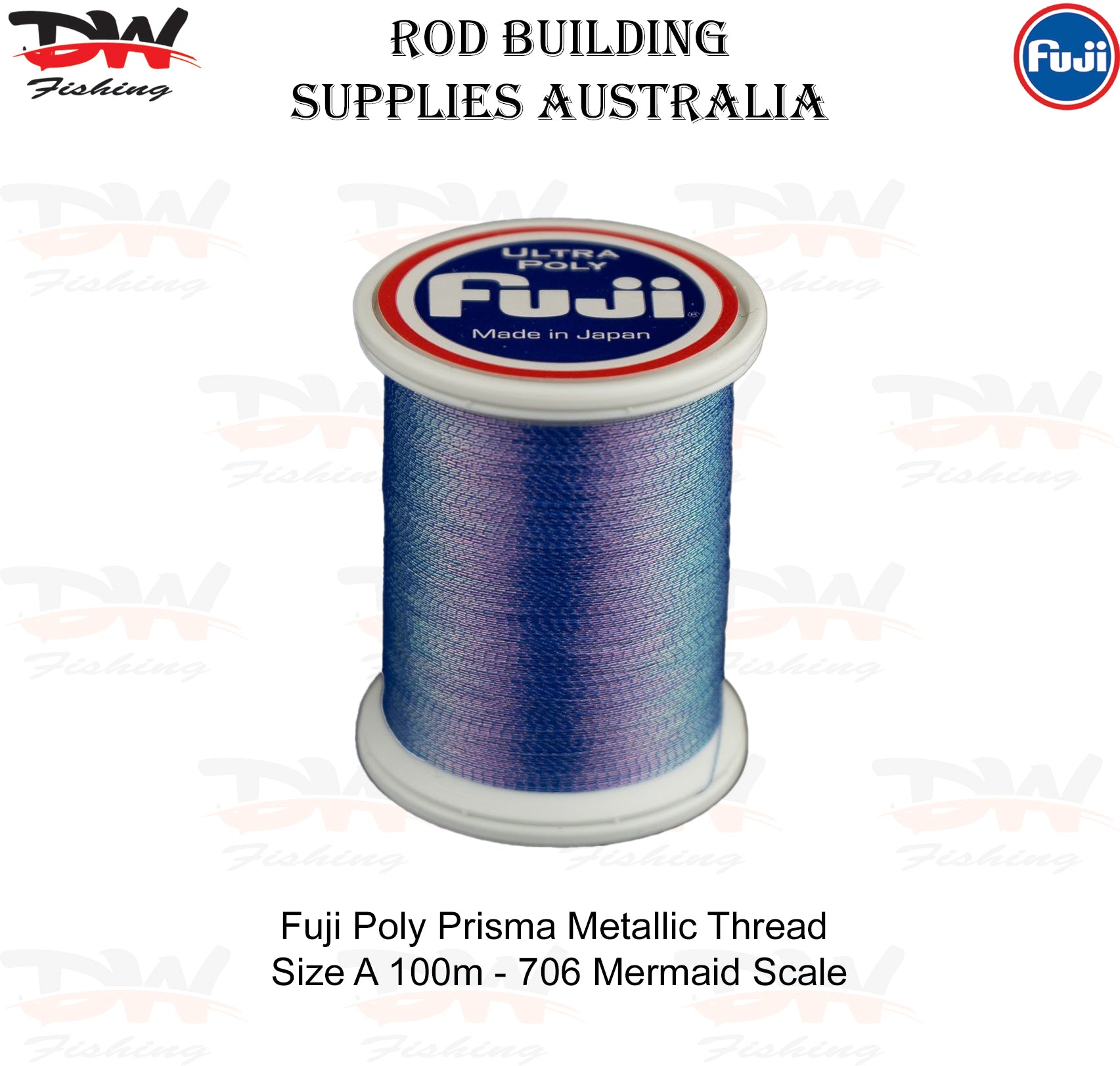 Fuji Rod Binding Thread-Fuji Metallic Prisma Thread- 100 mtr Size A Metallic