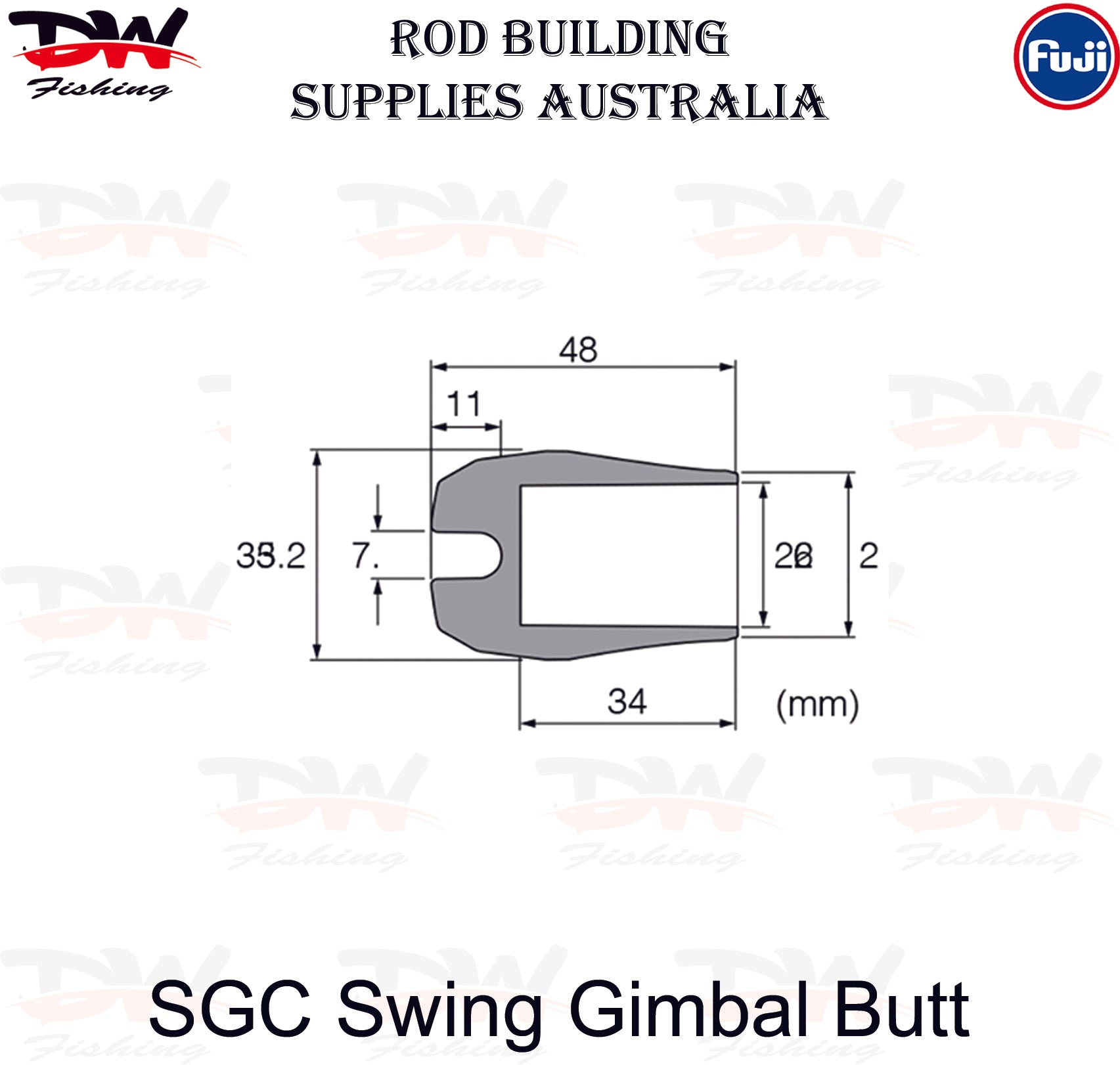 Fuji Rod Butt Swing Gimbal Butt Cap