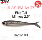 Load image into Gallery viewer, S Tackle 2.5 inch Fish Tail Minnow 3D soft plastic lure Colour Garfish 3D
