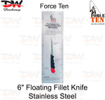 Load image into Gallery viewer, Force Ten brand fish fillet knife 15cm blade length with protective sheath back of packet
