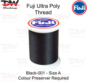 Fuji Poly thread Regular Fuji Ultra poly thread size A colour Black 001