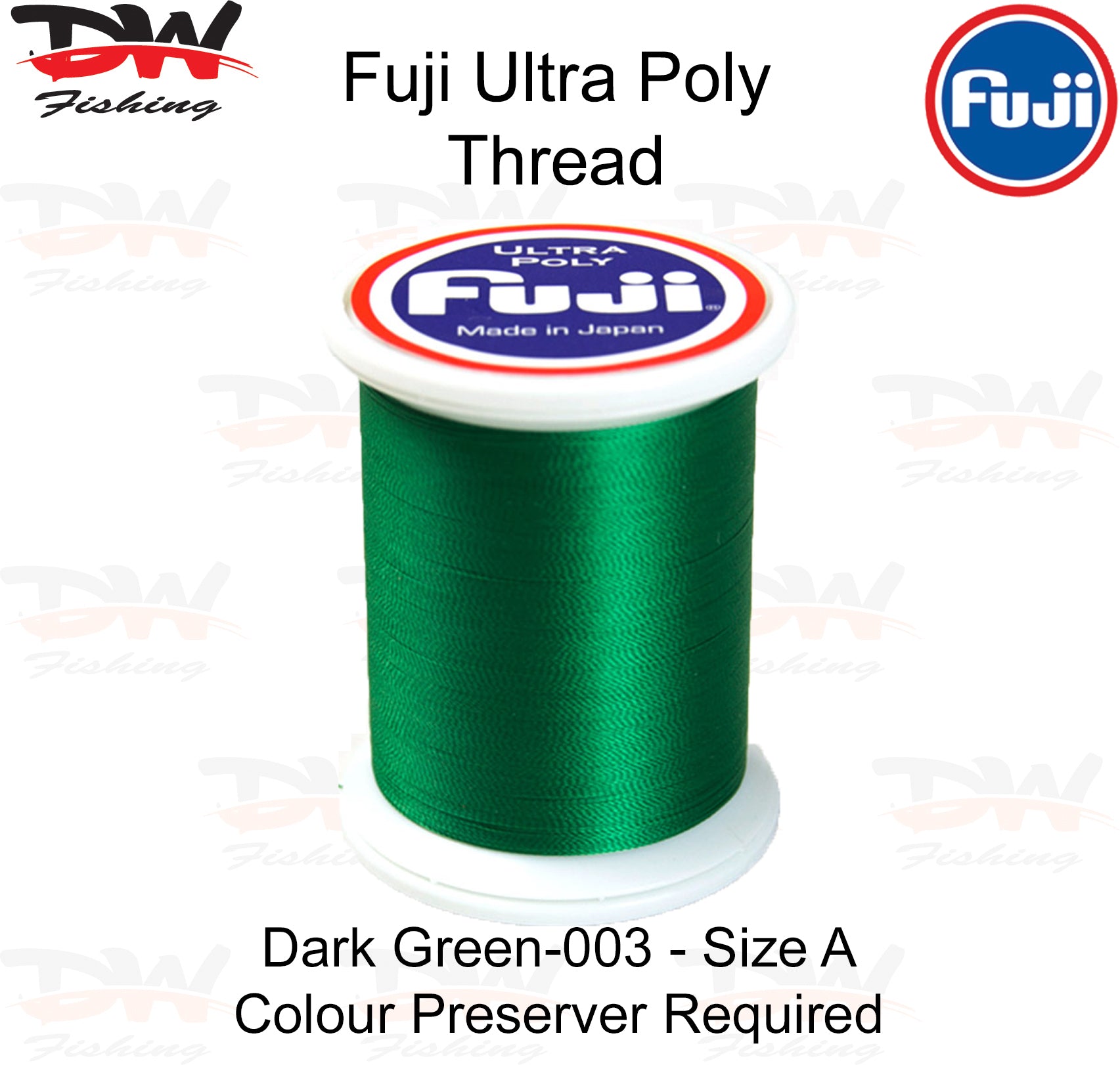 Fuji Poly thread Regular Fuji Ultra poly thread size A colour Dark Green 003