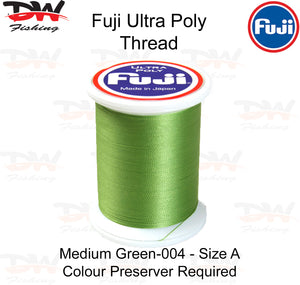 Fuji Poly thread Regular Fuji Ultra poly thread size A colour Medium Green 004